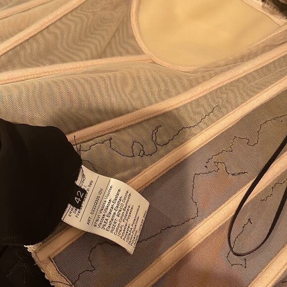 ERMANNO SCERVINO Black Lace Corset Dress Size IT 42 US 6 Cocktail Party Designer - Picture 4 of 13